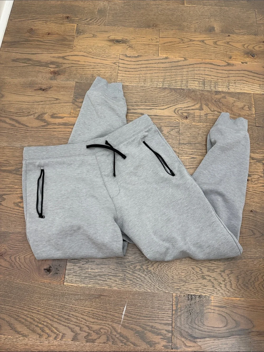 J. Crew Light Gray Jogger Sweatpants with Black Trim